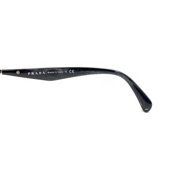 Prada VPR 15P ZYY-1O1 Black Clear Fade Cat Eye Eyeglasses Frames 53-16 135 Italy - Picture 9 of 12